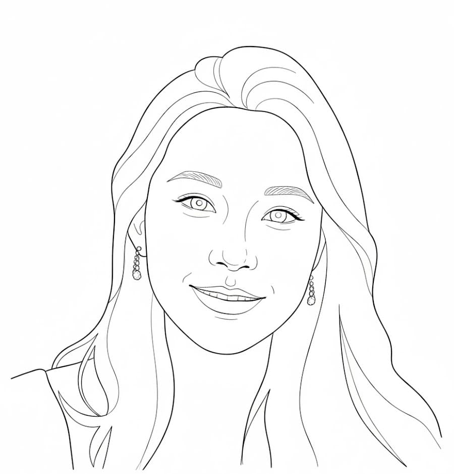 Line drawing of Jiachen (Amber) Liu